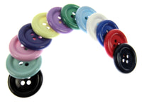 Round Extra Large Clown Buttons - 14 Colours & 3 Sizes  4-Hole Plastic Buttons