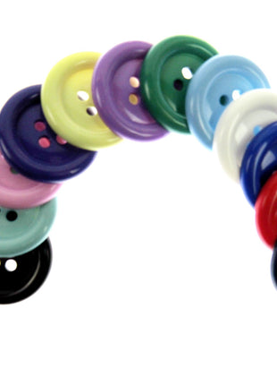 Round Extra Large Clown Buttons 14 Cols & 3 Sizes  4-Hole Buttons x 3 Buttons - ThreadandTrimmings