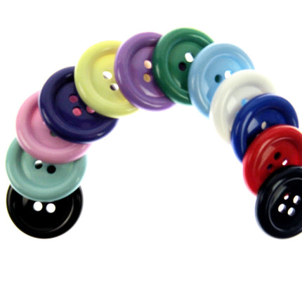 Round Extra Large Clown Buttons 14 Cols & 3 Sizes  4-Hole Buttons x 3 Buttons - ThreadandTrimmings