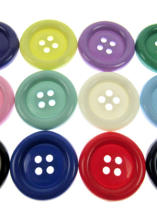 Colourful plastic clown buttons pack of 3 sewing craft use