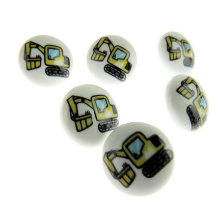 Round Childrens Printed Character Shank Buttons on White Shank by Wonder Buttons - ThreadandTrimmings