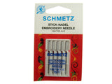 Embroidery Sewing Machine Needles by Schmetz for Domestic Use - Regular and Gold