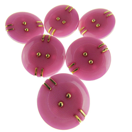 Round Shank Buttons Pink, Cerise, Gold - Clearance Buttons - ThreadandTrimmings