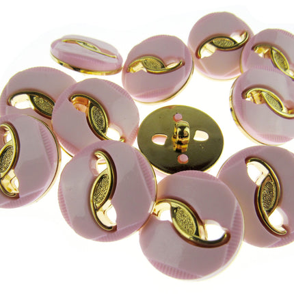 Round Shank Buttons Pink, Cerise, Gold - Clearance Buttons - ThreadandTrimmings