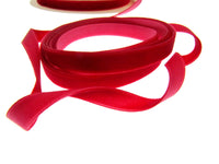 Velvet Ribbon - 9mm Wide - Assorted Colours -