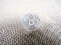 Clear Domed Buttons with Choice of Pretty Subtle Designs Black White 6pcs 15mm