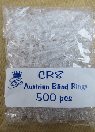 Round Austrian Blind Rings Clear Plastic 10mm (5mm inner) Choose Pack Size CR8 - ThreadandTrimmings