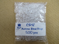 Round Austrian Blind Rings - Clear Plastic - 10mm (5mm inner) - Choose Pack Size