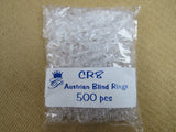 Round Austrian Blind Rings - Clear Plastic - 10mm (5mm inner) - Choose Pack Size