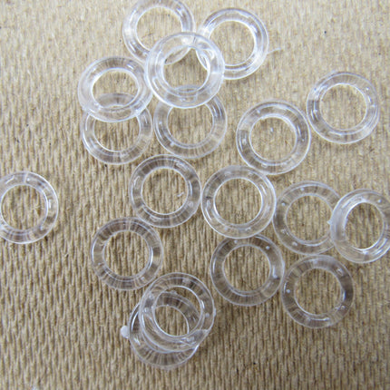 Round Austrian Blind Rings Clear Plastic 10mm (5mm inner) Choose Pack Size CR8 - ThreadandTrimmings