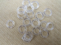 Round Austrian Blind Rings - Clear Plastic - 10mm (5mm inner) - Choose Pack Size