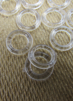 Round Austrian Blind Rings Clear Plastic 10mm (5mm inner) Choose Pack Size CR8 - ThreadandTrimmings