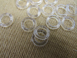 Round Austrian Blind Rings - Clear Plastic - 10mm (5mm inner) - Choose Pack Size