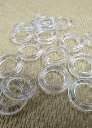 Round Austrian Blind Rings Clear Plastic 10mm (5mm inner) Choose Pack Size CR8 - ThreadandTrimmings