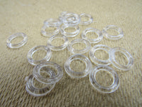 Round Austrian Blind Rings - Clear Plastic - 10mm (5mm inner) - Choose Pack Size