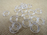 Round Austrian Blind Rings - Clear Plastic - 10mm (5mm inner) - Choose Pack Size