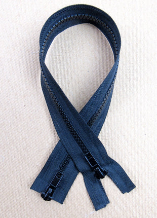 Two Way Plastic Delrin Open End Zips 2 Way Open End Zips 9 Colours 10 Sizes - ThreadandTrimmings