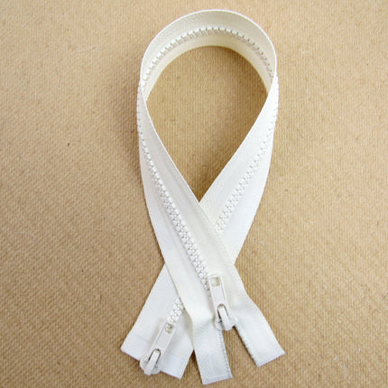 Two Way Plastic Delrin Open End Zips 2 Way Open End Zips 9 Colours 10 Sizes - ThreadandTrimmings