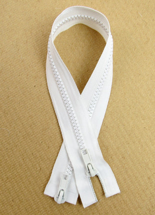 Two Way Plastic Delrin Open End Zips 2 Way Open End Zips 9 Colours 10 Sizes - ThreadandTrimmings