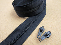 Continuous Nylon Zip Chain with Zip Sliders - No 3 or No 5 Weight