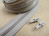 Continuous Nylon Zip Chain with Zip Sliders - No 3 or No 5 Weight