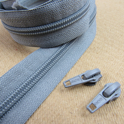 Continuous Zip Chain No.5 Weight with Sliders - Ideal for Upholstery & Cushions - ThreadandTrimmings