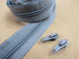 Continuous Nylon Zip Chain with Zip Sliders - No 3 or No 5 Weight