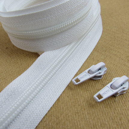 Continuous Zip Chain No.5 Weight with Sliders - Ideal for Upholstery & Cushions - ThreadandTrimmings