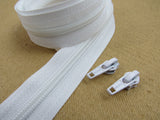 Continuous Nylon Zip Chain with Zip Sliders - No 3 or No 5 Weight