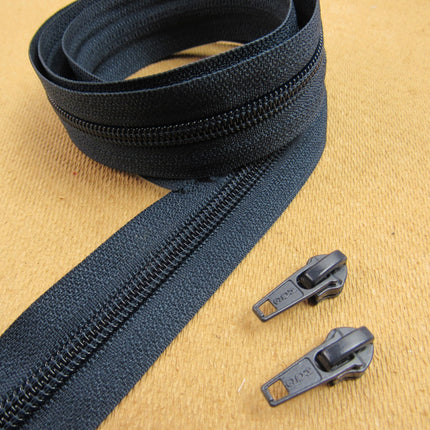 Continuous Zip Chain No.5 Weight with Sliders - Ideal for Upholstery & Cushions - ThreadandTrimmings