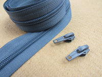 Continuous Nylon Zip Chain with Zip Sliders - No 3 or No 5 Weight