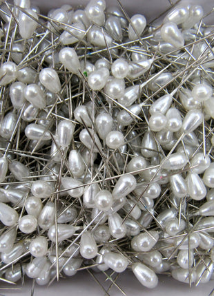 Pearl Headed Wedding Corsage and Table Pins - 1000 Pcs - 40mm Long - Steel Shank