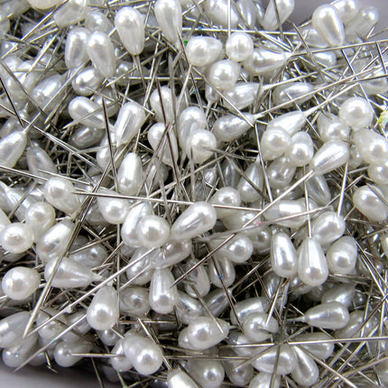 Pearl Headed Wedding Corsage and Table Pins - 1000 Pcs - 40mm Long - Steel Shank