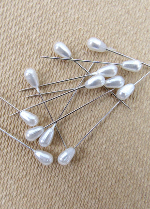 Pearl Headed Wedding Corsage and Table Pins - 1000 Pcs - 40mm Long - Steel Shank