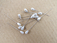 Pearl Headed Wedding Corsage and Table Pins - 1000 Pcs - 40mm Long - Steel Shank