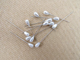 Pearl Headed Wedding Corsage and Table Pins - 1000 Pcs - 40mm Long - Steel Shank