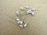 Pearl Headed Wedding Corsage and Table Pins - 1000 Pcs - 40mm Long - Steel Shank