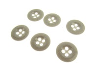 Round White Four Hole Trouser Buttons - 18mm (CM101)