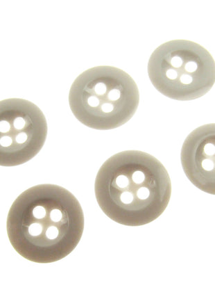 Trouser Buttons Round White Trouser Buttons Four Sew Through Holes 18mm (CM101) - ThreadandTrimmings