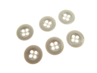 Round White Four Hole Trouser Buttons - 18mm (CM101)