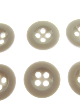 Trouser Buttons Round White Trouser Buttons Four Sew Through Holes 18mm (CM101) - ThreadandTrimmings