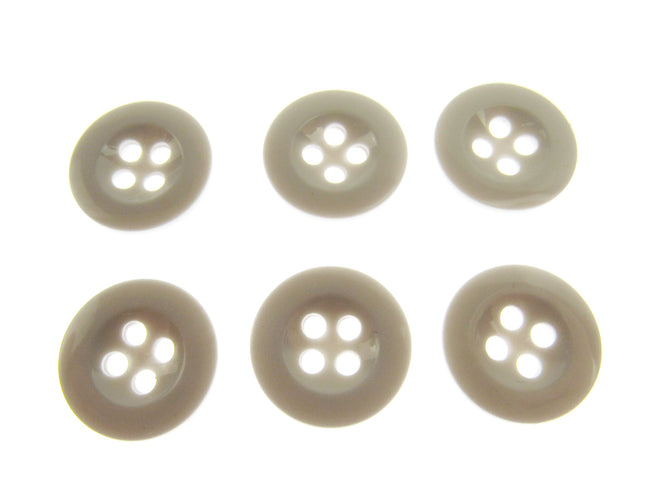 Trouser Buttons Round White Trouser Buttons Four Sew Through Holes 18mm (CM101) - ThreadandTrimmings