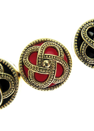Coronet buttons on a white background