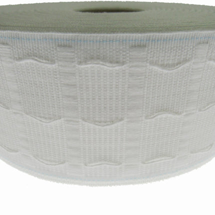 Curtain Heading Pencil Pleat Tape HOOK & LOOP Compatible 75mm (3") Wide White - ThreadandTrimmings