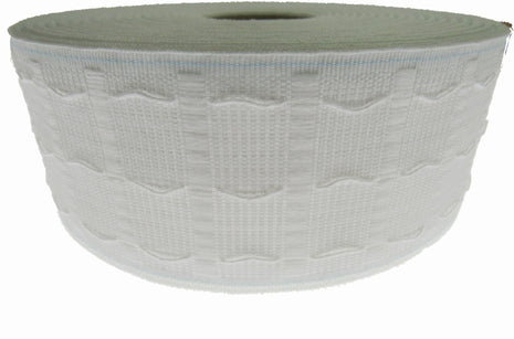 Curtain Heading Pencil Pleat Tape HOOK & LOOP Compatible 75mm (3") Wide White - ThreadandTrimmings