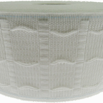 Curtain Heading Pencil Pleat Tape HOOK & LOOP Compatible 75mm (3") Wide White - ThreadandTrimmings