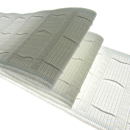 Curtain Heading Pencil Pleat Tape HOOK & LOOP Compatible 75mm (3") Wide White - ThreadandTrimmings