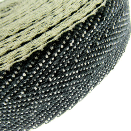 Upholstery Webbing Heavy Duty 50mm Black & White Herringbone Furniture Armchair - ThreadandTrimmings