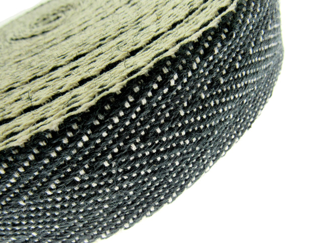 Upholstery Webbing Heavy Duty 50mm Black & White Herringbone Furniture Armchair - ThreadandTrimmings