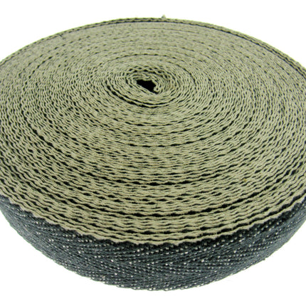Upholstery Webbing Heavy Duty 50mm Black & White Herringbone Furniture Armchair - ThreadandTrimmings